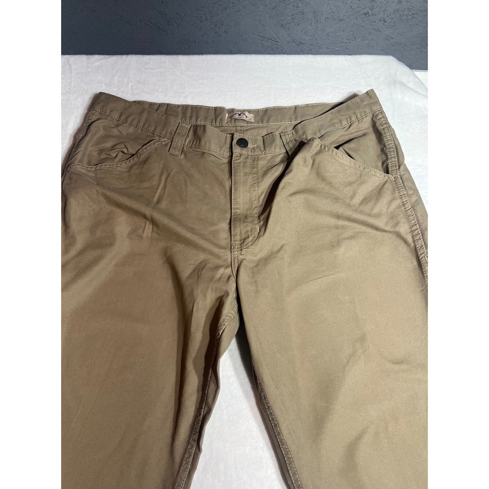 Blue Mountain Mens Tan Khaki Cotton Canvas Carpenter Work Pants 40x30